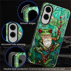 for Samsung Galaxy S25 Edge Case, Frog Stained Glass Pattern Glossy 2 in 1 - Image 5
