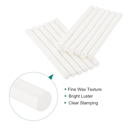 MECCANIXITY 12 Pcs White Cylinder Sealing Wax Stick Glue Gun Wax Seal Rod Craft - Image 3