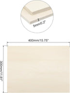 MECCANIXITY 3pcs Basswood Sheets 12 x 16 x 3/16 Inch Unfinished Wood Boards - Image 2
