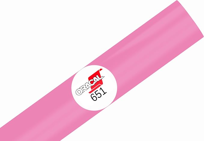 ORACAL 651 Glossy Permanent Vinyl 12 Inch x 15 Feet Soft Pink by Orafol