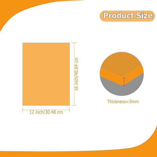 2 Pack 12'' x 16'' Translucent Orange Acrylic Sheet, 3mm Thick Acrylic Plastic - Image 2