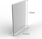 KOOLDE Acrylic Sign Holder 8.5x11 Inches 2 Pack T Shape Desktop Display Stand - Image 7