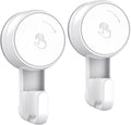 LUXEAR Suction Hooks Powerful Vacuum Suction Shower Hook- Heavy Duty Hangers Waterproof Wall Hooks for Bathroom Kitchen Towel, Robe, Loofah Removable and Reusable Hooks for Bags Coat (2 Pack)