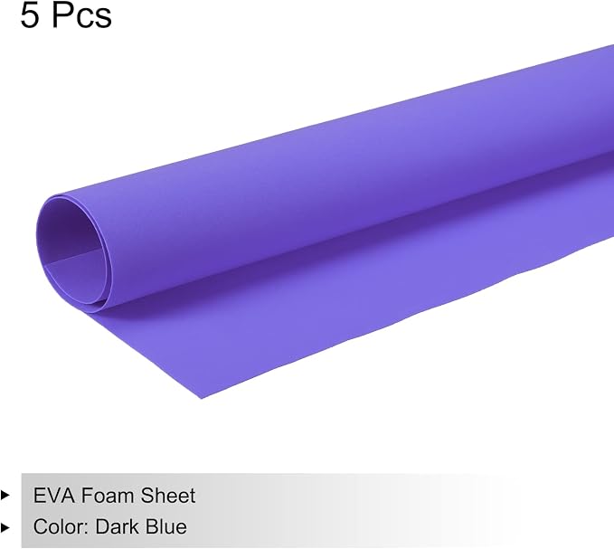 MECCANIXITY EVA Foam Sheets Dark Blue 19.7 Inch x 17.7 Inch 0.8mm Thick Crafts - Image 3