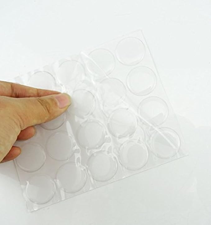 yueton Pack of 100 Clear 1" Round Craft Bottle Caps Epoxy Self Adhesive Stickers - Image 6
