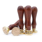Medieval Initial Alphabet Wax Seal Stamp, Brass Head Wooden Handle, - Image 4