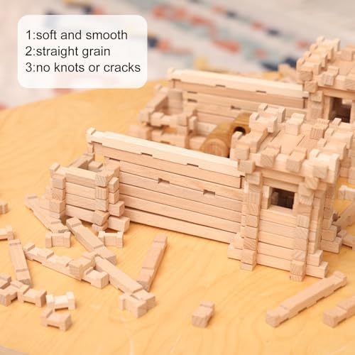 MECCANIXITY 6pcs Wood Sticks, 1/4''x 1/4'' x 12" Rectangle Wooden Cube Wood - Image 6