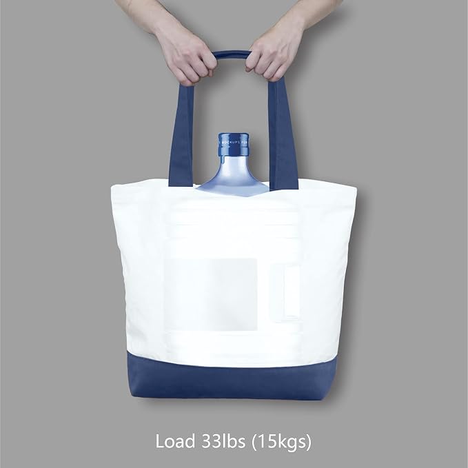 TOPDesign 3-Pack Super Strong Large 12oz Cotton Canvas Tote Bags, Reusable - Image 6