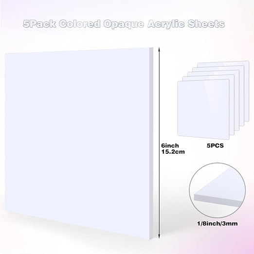 Adrattnay White Acrylic Sheets 1/8 Thick, Opaque Acrylic Sheets Acrylic Panel - Image 2