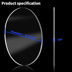 Art3d Round Clear Plexiglass Sheets, 12 Inch Diameter, 1/8" Thick | Transparent - Image 2