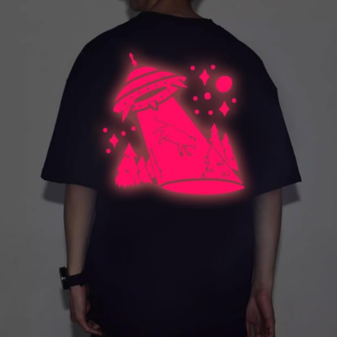 guangyintong Glow in The Dark Heat Transfer Vinyl HTV Rolls, PU Elastic HTV - Image 2