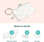 YOPPIX 90 Pcs Sublimation Acrylic Keychain Blank kit, - Image 2