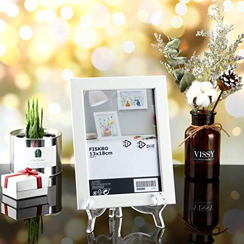 HESTYA 6 Pack 7 Inch Clear Acrylic Easel Stand Display Stand Plate Holder - Image 7