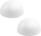 Crafjie 2PCS 8 Inchs White Foam Balls Half Round Polystyrene Half Foam Balls by Crafjie