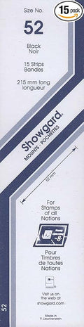 Strip Style Black Stamp Mounts Size 52 by Showgard