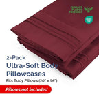 Body Pillowcases Set of 2-20x54 Long Body Pillow Case - Image 2