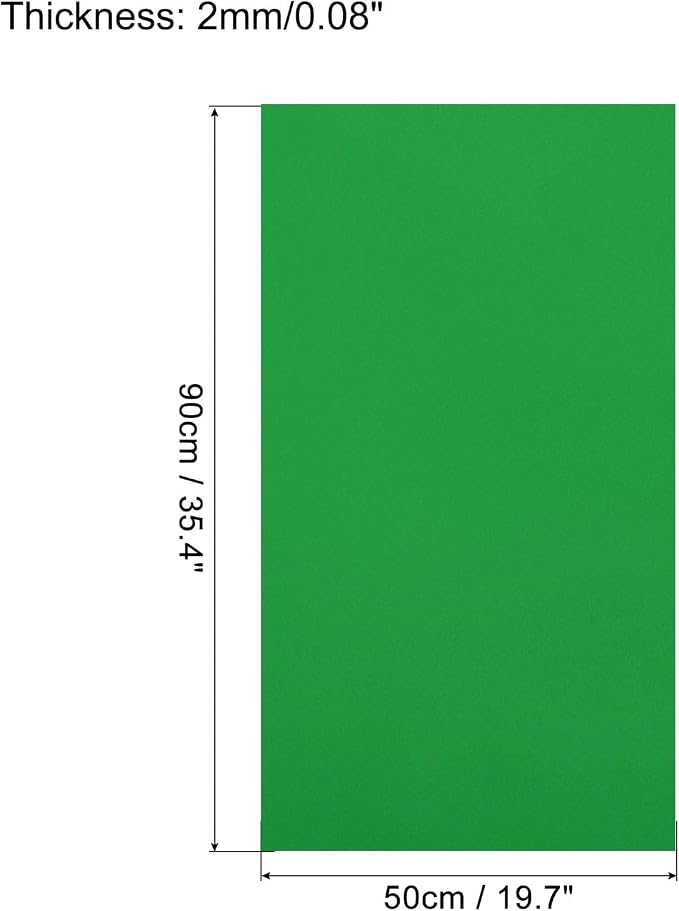 MECCANIXITY EVA Foam Sheets Grass Green 35.4 Inch x 19.7 Inch 2mm Thick Crafts - Image 2