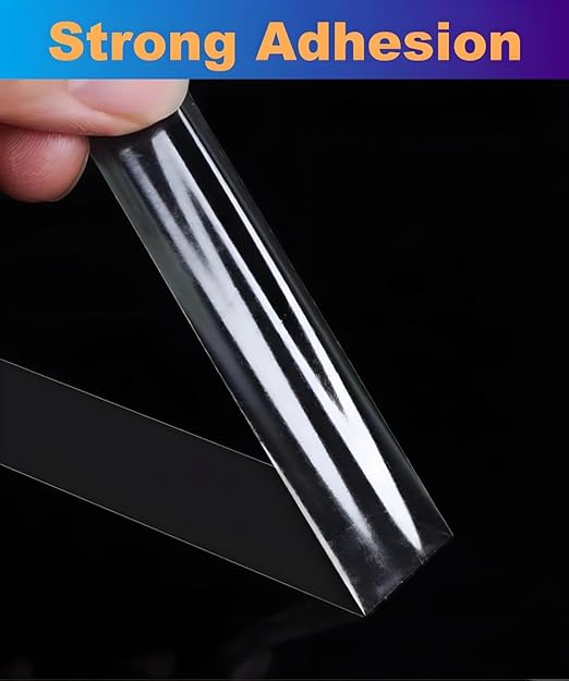 Super Thin Double Sided Adhesive Tape 1Inch x 66Feet Transparent Sticky Tape - Image 3