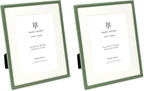 Isaac Jacobs 7x9 Green Metal Rope Border Picture Frame, Horizontal & Vertical by IsaacJacobs
