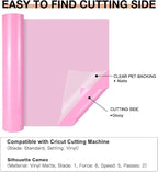 HTVRONT Pink Permanent Vinyl, Glossy Pink Adhesive Vinyl Roll | - Image 6