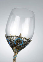 Simcat Handmade Painted Enamel Flower Glass Wine Glasses Transparent Refined - Image 6