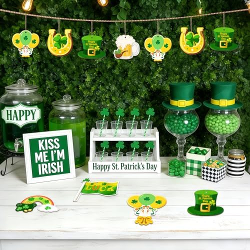 36PCS Wooden St. Patrick's Day Ornaments to Paint Shamrock Cutout Decorations - Image 4