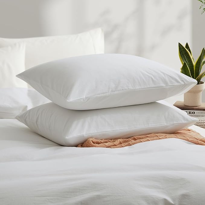 100% Washed Cotton Duvet Cover Queen Size, 90x90 Inches - Image 3