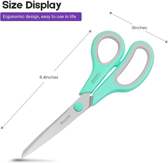iBayam 8 '' Multipurpose Heavy Duty Scissors Bulk 36-Pack, 2.5mm Thickness - Image 2