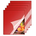 5 Pcs 12 x16 Inch Red Acrylic Mirror Sheet, 1/8 Inch Thick Opaque Glossy Mirror by CEUQIESO