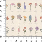 Patchwork Fabric Panel 100x155 cm, 100% Cotton Satin, 6 Coordinated Floral - Image 4