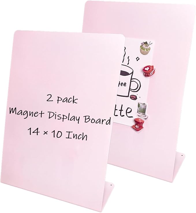 2 Pack Metal Pink Magnet Display Board by Unknown