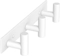VAEHOLD Hat and Coat Wall Mount Rack - Hooks for Robes, Bags, Keys, and Towels - Bathroom Towel Hanger Organizer (White, “T“ Shape 3 Hooks 1 Pack)