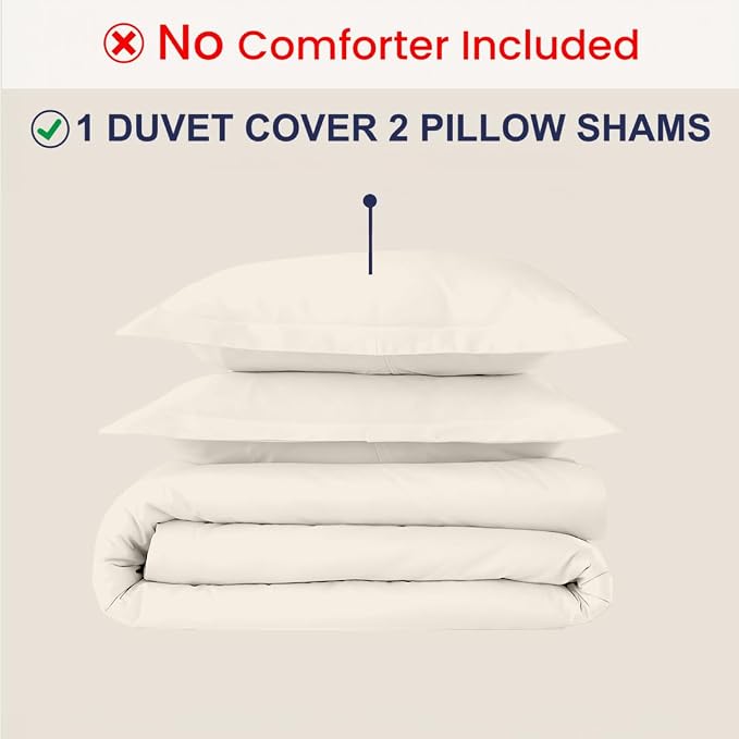 Kotton Culture 3 Pc Duvet Cover Queen Size/Full Size Set-100% Egyptian Cotton - Image 2