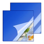 2 Pcs 8 x8 Inch Blue Acrylic Mirror Sheet, 1/8 Inch Thick Opaque Glossy Mirror by CEUQIESO