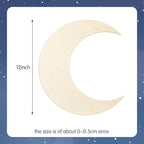 12 Pack 12 Inch Wooden Moon Cutout - Image 2