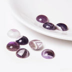 20pcs 14mm Natural Stone No Hole Amethyst Semicircle Smooth Cabochons Beads - Image 3