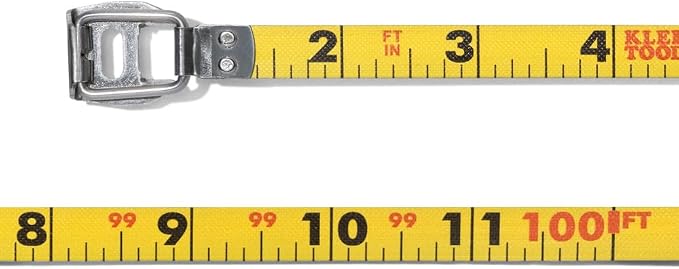 Klein Tools 94100CR Closed Reel Long Tape Measure, 100-Foot Nylon Coated Blade - Image 9