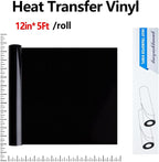 guangyintong Heat Transfer Vinyl Black HTV Rolls, Glossy Surface HTV Vinyl - Image 4