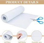 BENECREAT 78.7x15.7inch Felt Roll, 3mm Thick Nonwoven Felt Roll - Image 4