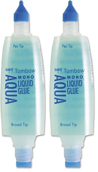 Tombow 52180 Mono Aqua Liquid Glue, 1.69 Ounce, Dual Tip Dispenser by Tombow