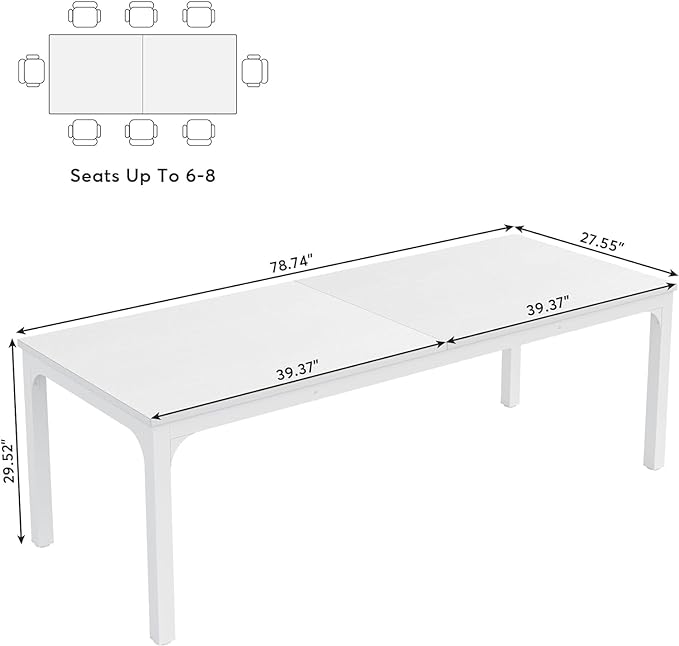 Tribesigns 78.7 Inches Extra Long Computer Desk 2 Person Desk, Double Long Desk - Image 2