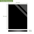 Lesnlok Black Transparent Acrylic Sheet 1/4 inch Thick 6mm 1 Pieces 24 x 36 - Image 2