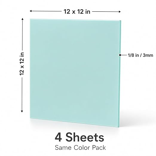 Macaron Pastel Cast Acrylic Sheets 12x12 1/8" | Dual finish matte & glossy cast - Image 5