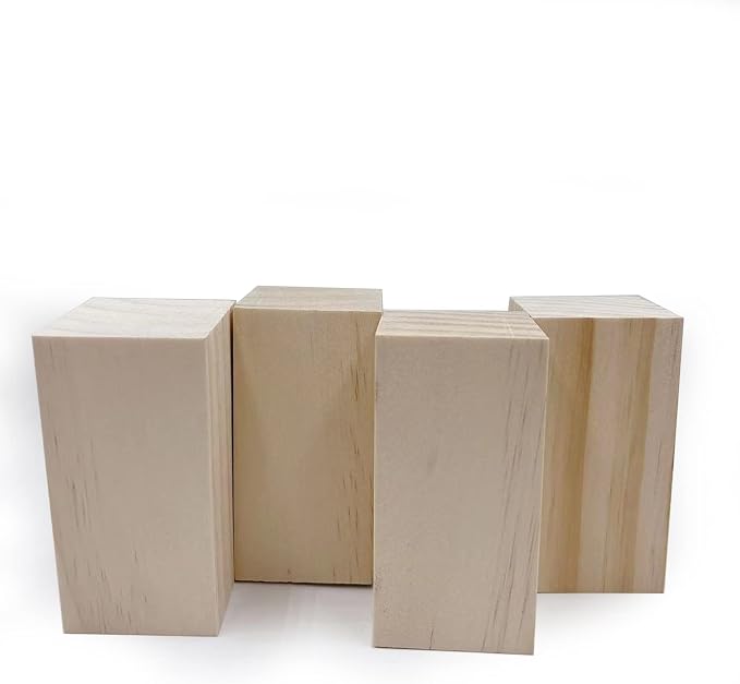 4 Inch Wood for Carving, Rectangular Wooden Blocks for DIY Carving, Large - Image 7
