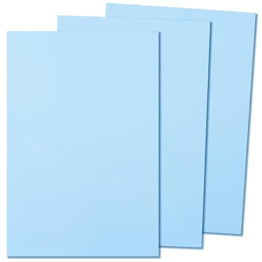 Light Baby Blue Cast Acrylic Sheets 1/8 Thick, 12x8 inch, by Craftiff