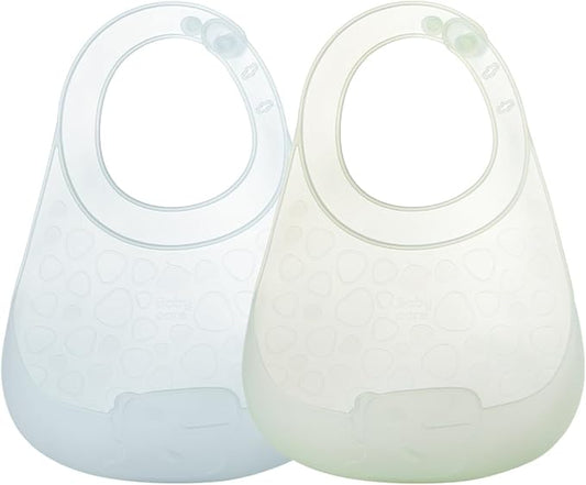 bc babycare Lightweight Silicone Baby Bibs with Adjustable Neck, Toddler Silicone Bibs with 3D Food Catcher Pocket, BPA-Free