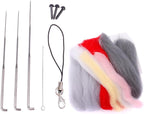 Funny Festive Christmas New Year Wool Needle Felting Starter Kit, Animal Needle - Image 2
