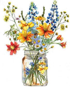 DYAIANGMU Stamping Cross Stitch Kit, Flower Cross Stitch Kit by Unknown