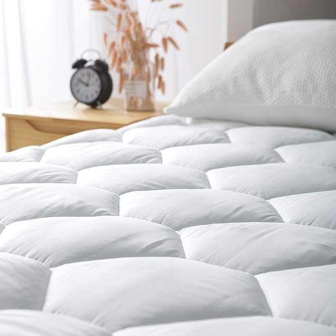 Full Mattress Pad, 8-21" Deep Pocket Protector Ultra Soft Quilted Fitted Topper - Image 3