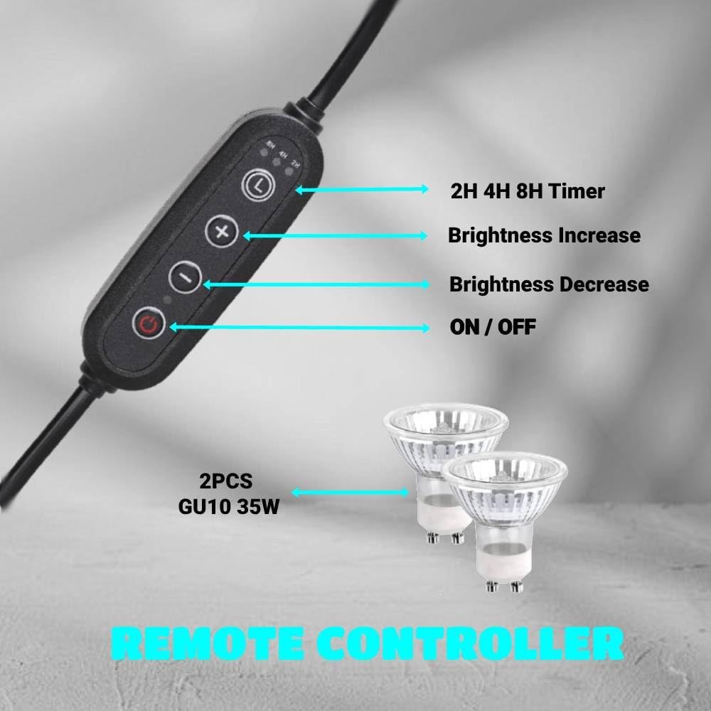 VINGVO Candle Warmer Lamp with Timer, Electric Candle Warmer, Wax Warmer with 2 Bulbs, Adjustable Farmhouse Heat Lamp, Vintage Iron Craftwork for Scented Wax,Romantic Home Decor, Yoga Studio